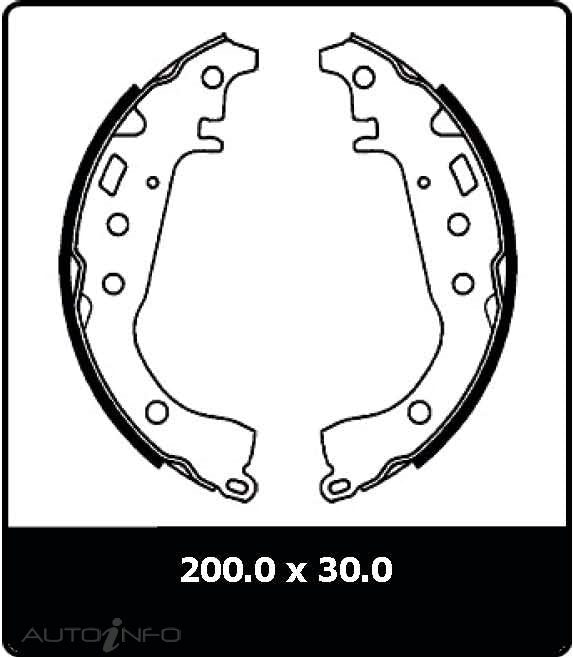Protex Brake Shoes Rear Toyota Yaris Vitz 05-On - N3069