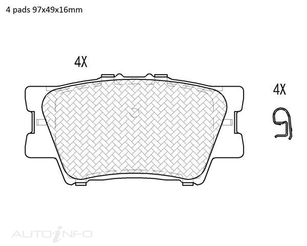 Motorgear Brake Pads Rear Toyota RAV4 Cam - BDP1832