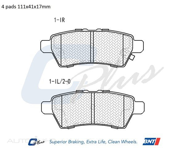 C-Plus Brake Pads Rear Nissan Navara Pathfinder - DB1919CX