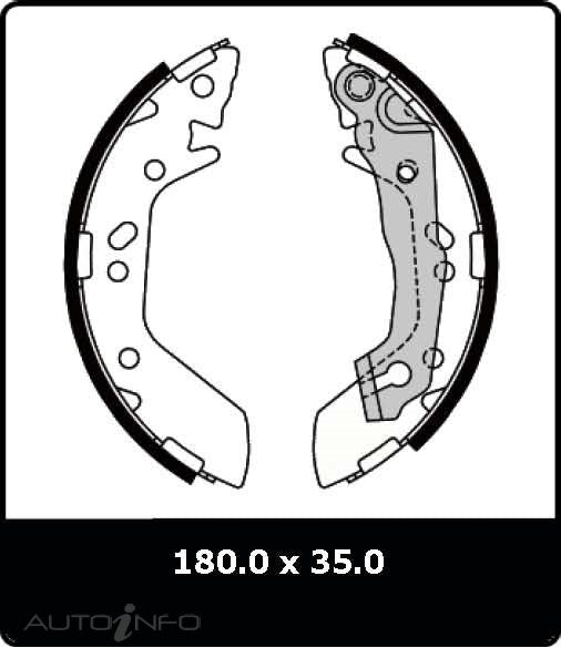 Protex Brake Shoes Rear Hyundai Accessory 1.3 1.5 - N3001
