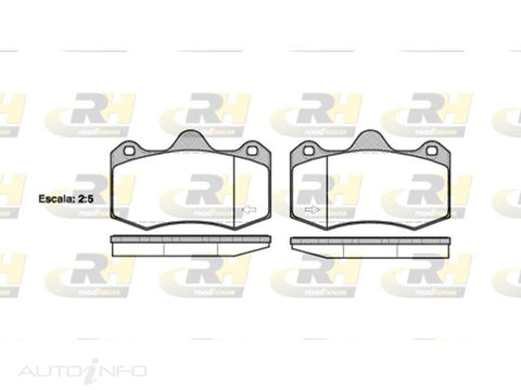 Brakeco Brake Pads Rear Holden Commercial VZ VE Hsv AP - DB2067-RH