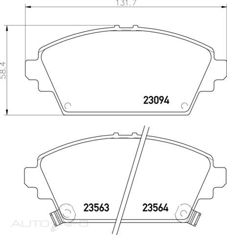 C-Plus Brake Pads Front Nissan P12 Honda Accessory - MDB1989