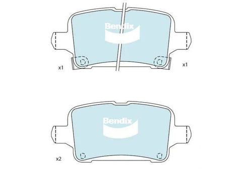 Bendix General CT Brake Pad Rear Set (Astra 16-20/Commodore 17-20)