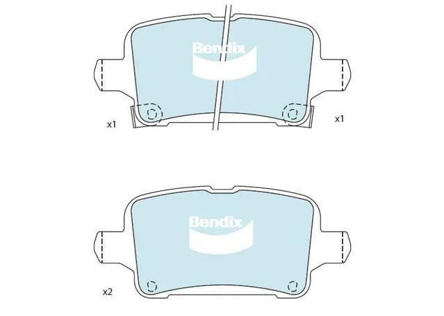 Bendix General CT Brake Pad Rear Set (Astra 16-20/Commodore 17-20) — fits Holden Commodore