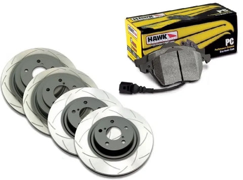 CMA DBA T2/Hawk Performance Brembo Brake Bundle (STi/BRZ/86) — fits Subaru Forester