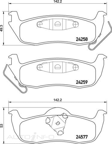 C-Plus Brake Pads Rear Jeep Cherokee 05-On - MDB2706