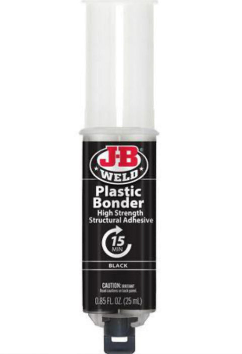 JB Weld Black Plastic Bonder Urethane Adhesive Syringe Mixer 25ml - 50139