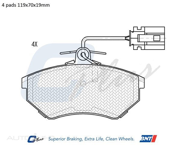 C-Plus Brake Pads Front VW Sea Golf - DB1327CP