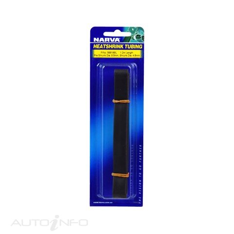 Narva Heat Shrink Black 9.5MM X 1.2M - 56618BL