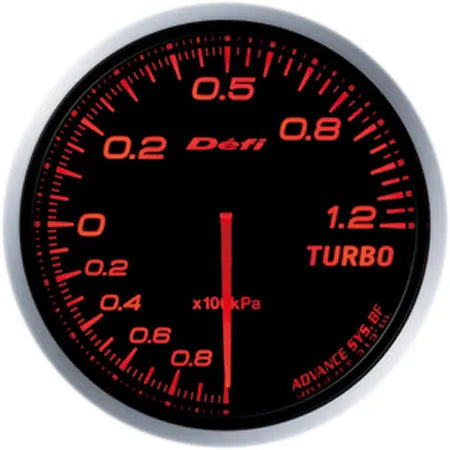 Defi Advance BF Turbo Gauge 120Kpa Model Amber Red
