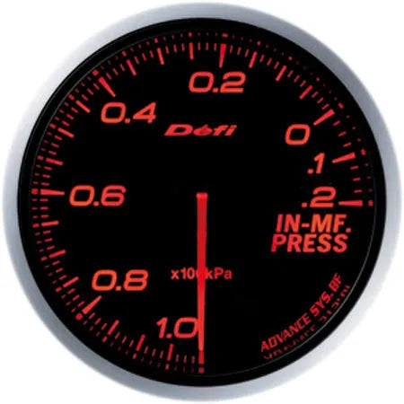 Defi Advance BF Intake Manifold Pressure Gauge Amber Red