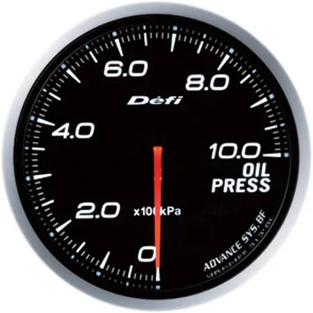 Defi Advance BF Oil Pressure Gauge White