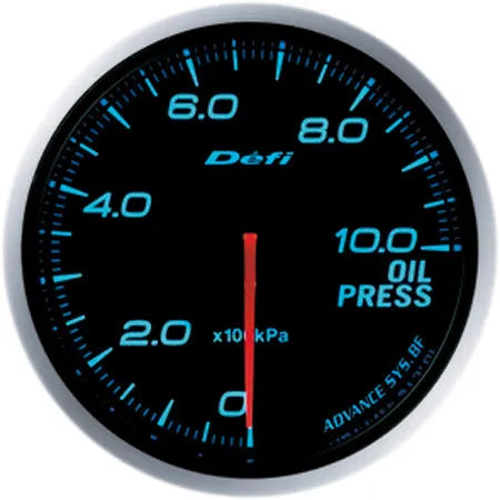 Defi Advance BF Oil Pressure Gauge Blue
