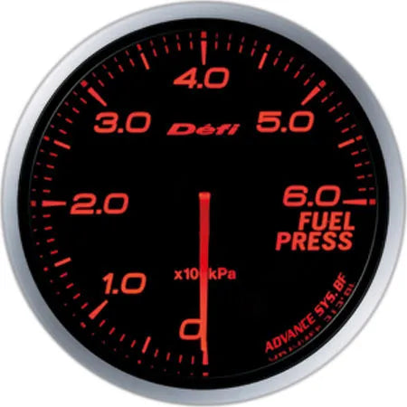 Defi Advance BF Fuel Pressure Gauge Amber Red