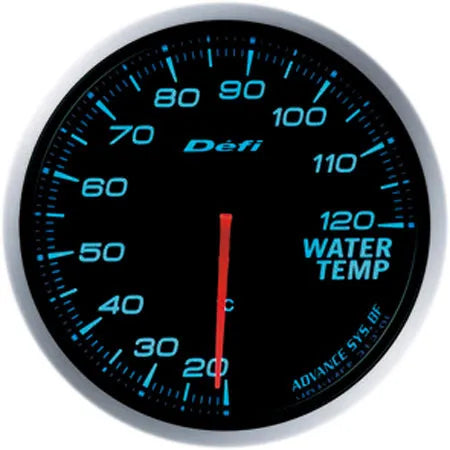 Defi Advance BF Water Temperature Gauge Blue