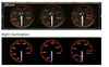 Defi Din-Gauge Combination Meter (Red Characters/Red Illumination/White Pointer)