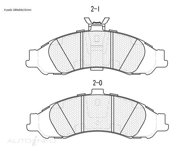 Motorgear Brake Pads Front Holden Commercial Vt-vz - BDP1331