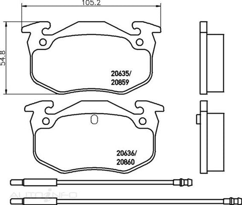C-Plus Brake Pads Front Rear Citroen BX Renault GT - MDB1209