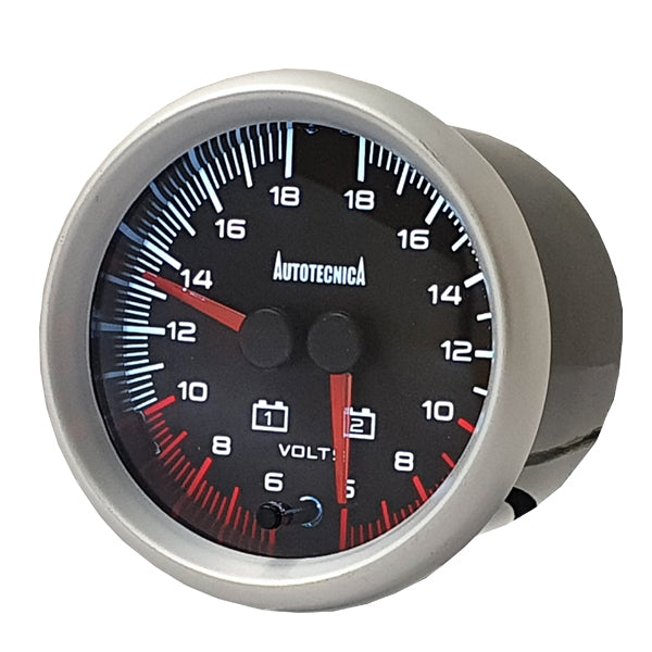 Autotecnica Dual Volt Gauge 60mm Dgvv