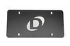 Dinan Marque Plate - Black Stainless Steel - Centered Logo