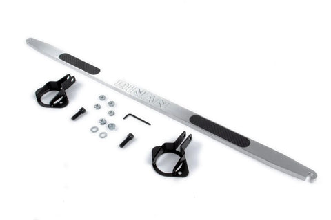 Dinan Shock Tower Brace - 1999-2006 BMW 323i/325i/328i/330i/M3 Rear - Brushed Aluminum w/ Carbon Inlays - E46 — fit... (image