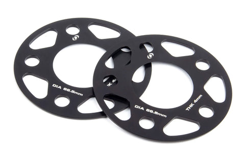 Dinan Spacers; 5x112 - 66.5mm CB - 4mm Thick Set of 2 — fits Mini Cooper F55
