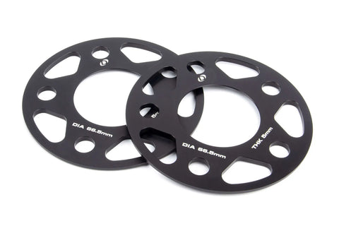 Dinan Spacers; 5x112 - 66.5mm CB - 5mm Thick Set of 2 — fits Mini Cooper F55