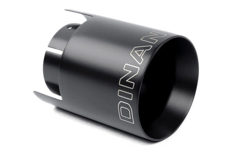 Dinan Double-Walled 4.5" Clamp-On Exhaust Tip Black Ceramic Black - 4.5" Outlet, 3.25" Inlet