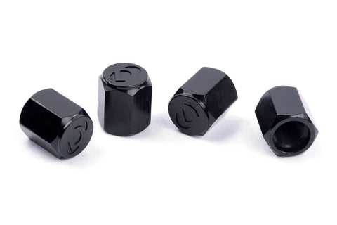 Dinan Valve Stem Caps Black / Aluminum