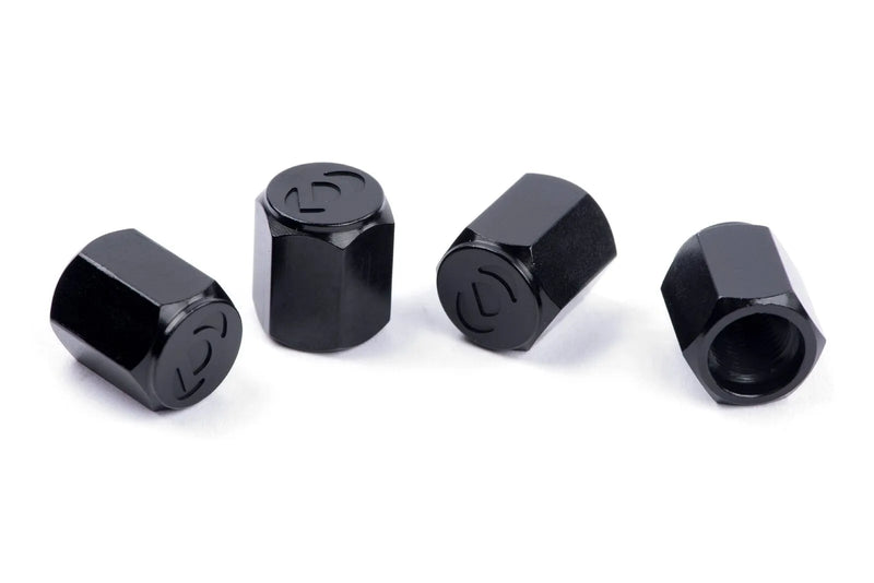 Dinan D757-0007 Valve Stem Caps Black / Aluminum