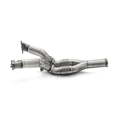 Akrapovic Downpipe Linkpipe Set SS (GTR 08+) — fits Nissan Skyline R35