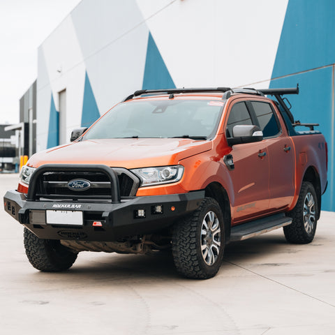MCC Rocker 078-01SQSBL Single Sand Black Loop Bull Bar - Ford Ranger 2016-2019 - Image 2