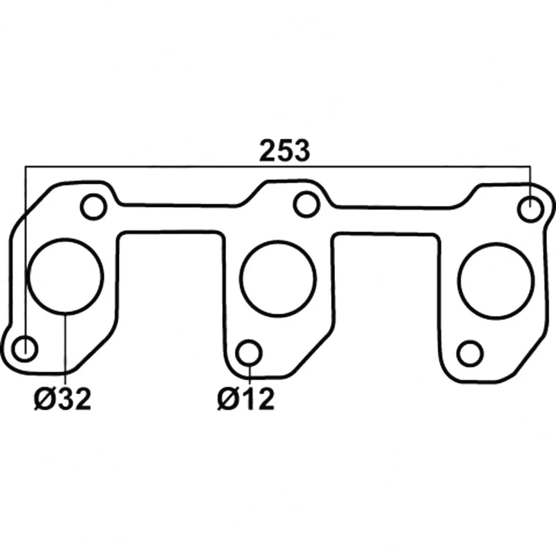 RedBack Exhausts Exhaust Manifold Gasket Set (Land Cruiser HZJ70, HZJ75, HZJ78, HZJ79, HZJ80R & HZJ105R, 1HZ engine...