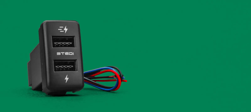 Stedi Tall Type Dual Usb (Toyota) — fits Toyota Landcruiser Prado 150 Series