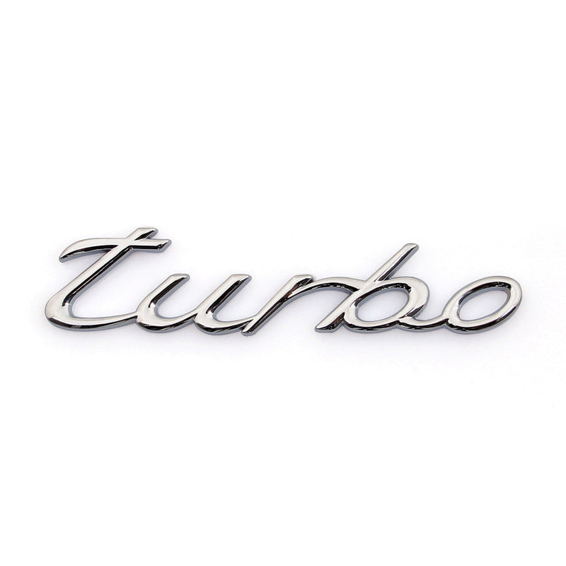 1.6T 1.8T 2.0T 3.0T Cars Silver 3D Decal Turbo Emblem Badge