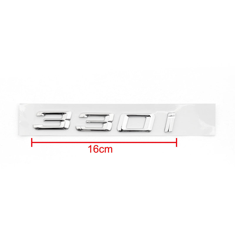 BMW 330 E46 / E90 / E92 / F30 (1998-2019) Chrome Rear Badge Emblem 330i