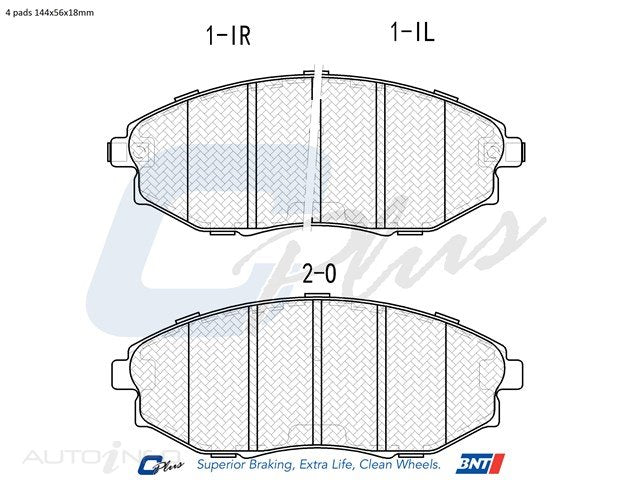 C-Plus Brake Pads Front Holden Epica 07-On - DB1688CP