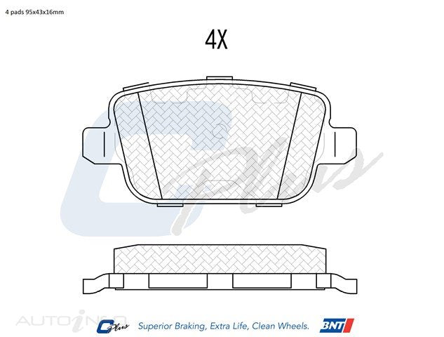 C-Plus Brake Pads Rear Ford Volvo Land - DB1999CP