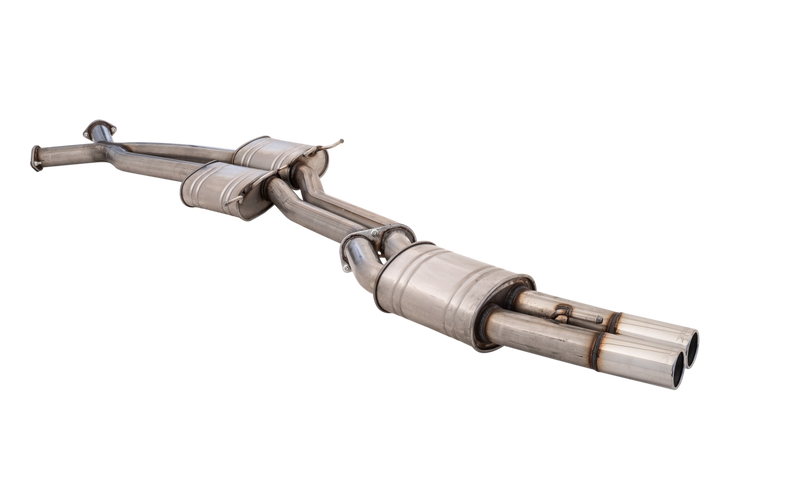 XForce Twin 3in Cat-Back Exhaust - Non-Polished Stainless (Commodore 01-04) — fits Holden Commodore