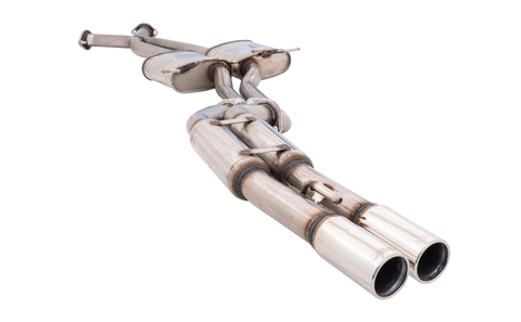 XForce 2.5in Cat-Back X-Pipe System with Straight Pipe Rear - Raw 409 Stainless Steel (Commodore 01-04)