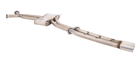 XForce Twin 2.5in Cat-Back Straight Pipe Rear Raw 409 Stainless (Statesman 99-06)