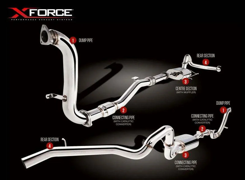Xforce E4-NY61-WC-TBS 3in Turbo-Back Exhaust w/Cat, Non-
