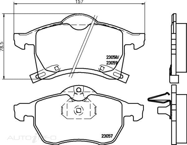 C-Plus Brake Pads Front Holden Astra Opel - MDB1907
