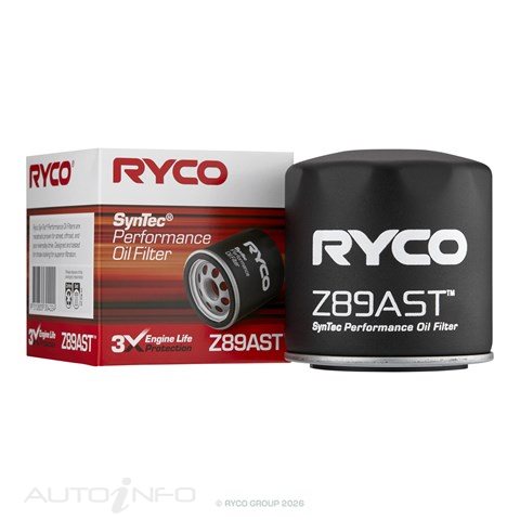 Ryco Premium Syntec Oil Filter - Z89AST