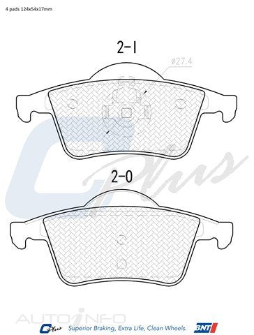 C-Plus Brake Pads Rear Volvo S60 S80 V70 - DB1456CP
