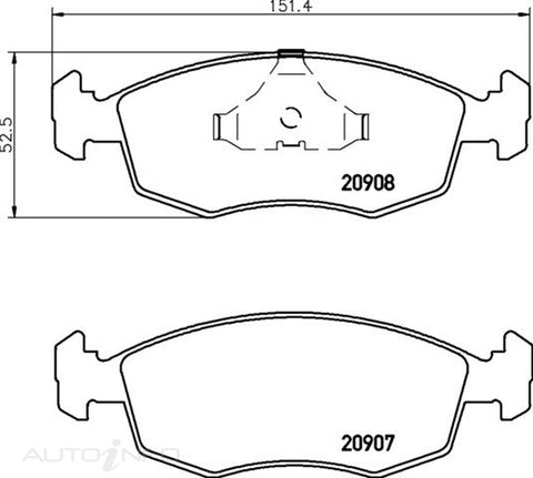 C-Plus Brake Pads Front Ford Sie Escape - MDB1290