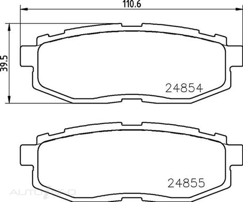C-Plus Brake Pads Rear Subaru Tribeca 05-On - MDB3006