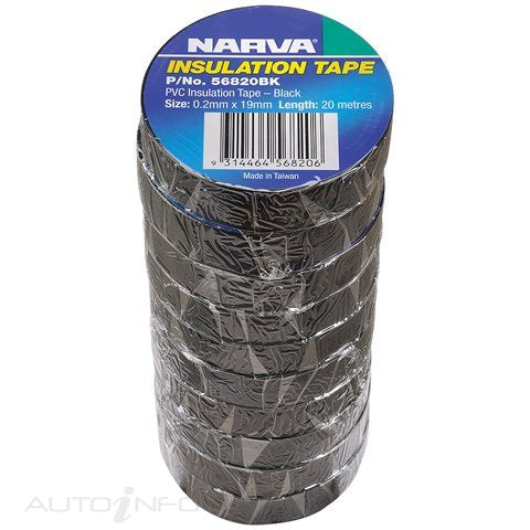 Narva Tape Pvc Flame Retard Black - 56830BK/10