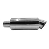 Polished Tip Exhaust Muffler Cannon 480mm Length 3" Inlet 4" Outlet — image 1