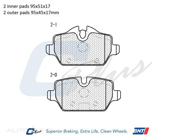 C-Plus Brake Pads Rear Bmw 1SER 03-On - DB1783CP